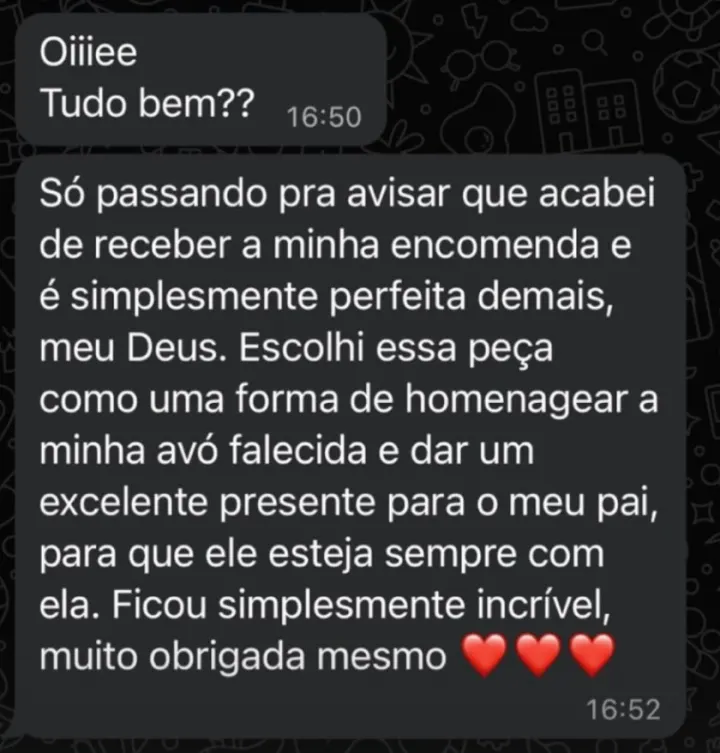 Mensagem de cliente 1